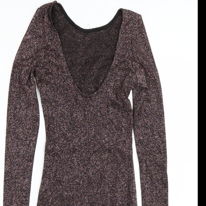 H&M Womens Pink   Wrap Dress  Size 4