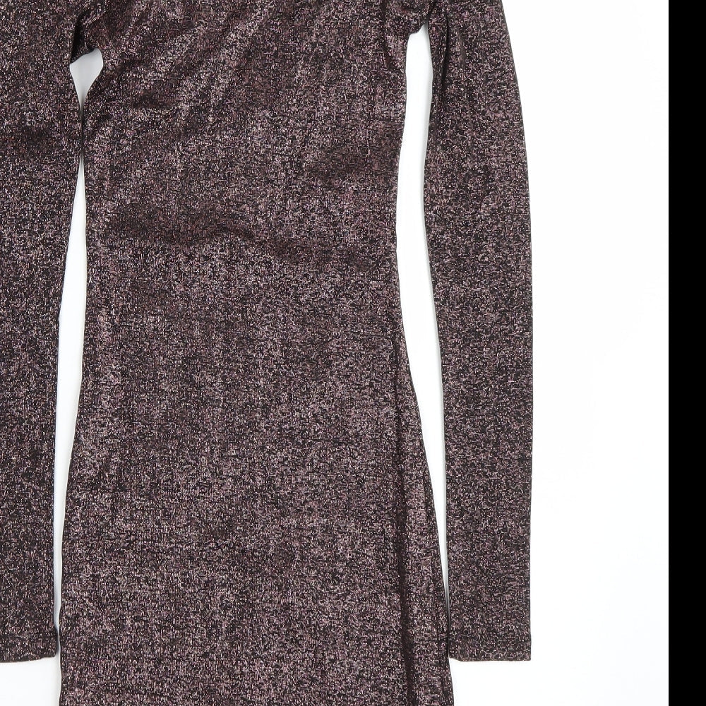H&M Womens Pink   Wrap Dress  Size 4