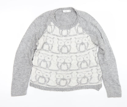 Womens UK Size 10 New Look Grey Pullover Jumper