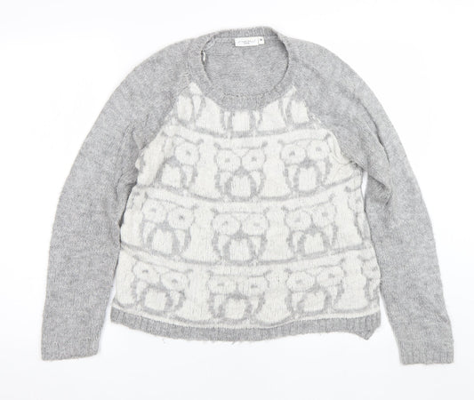 Womens UK Size 10 New Look Grey Pullover Jumper