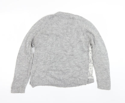 Womens UK Size 10 New Look Grey Pullover Jumper