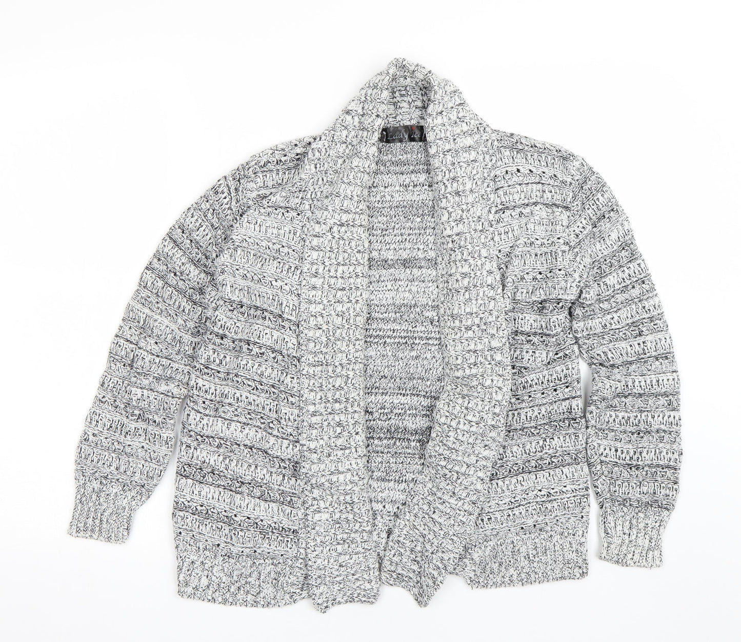 Womens UK Size M Lady ice White Cardigan Jumper