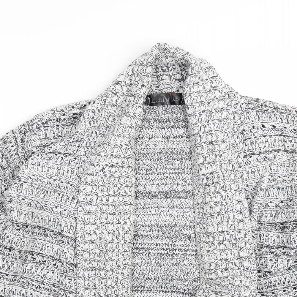 Womens UK Size M Lady ice White Cardigan Jumper