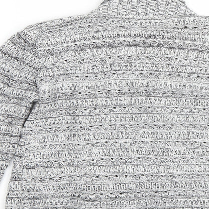 Womens UK Size M Lady ice White Cardigan Jumper