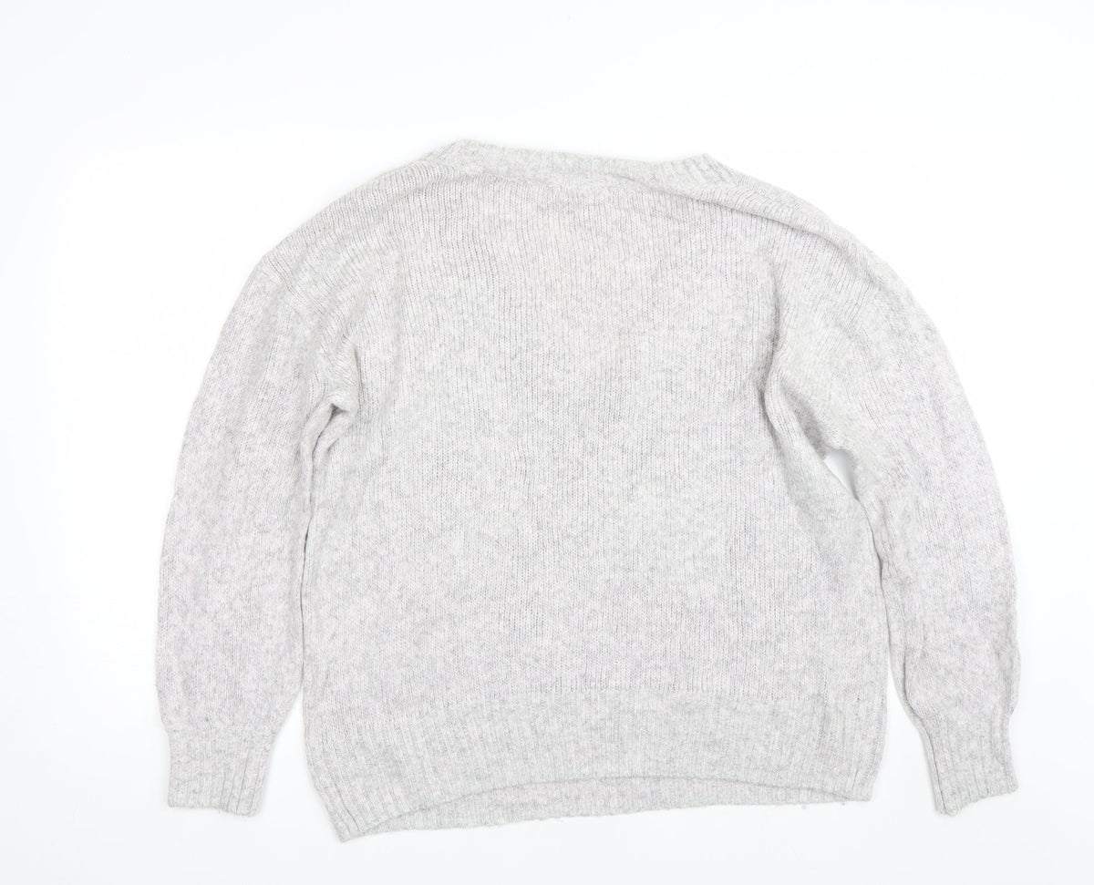 Womens UK Size M H&M Grey Pullover Jumper