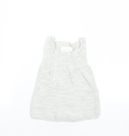F&F Girls Grey   Tank Dress  Size 6-9 Months