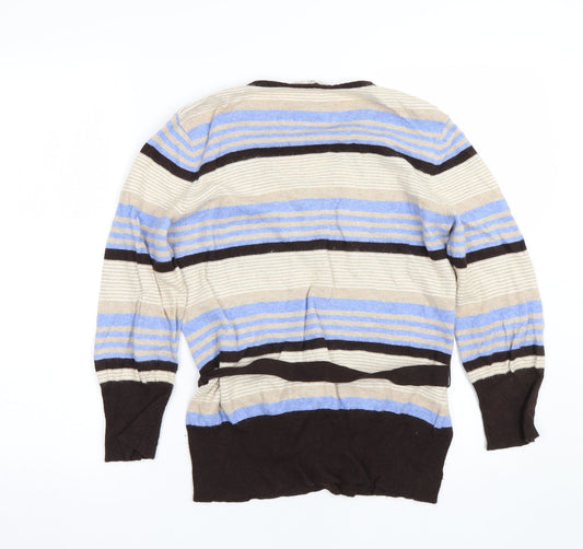 CC Womens Multicoloured Striped  Pullover Jumper Size M