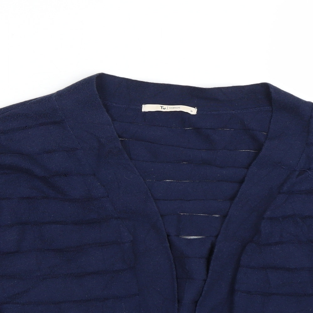 TU Womens Blue Striped  Cape Jumper Size 18