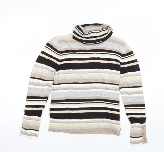 CC Womens Beige Striped  Pullover Jumper Size M