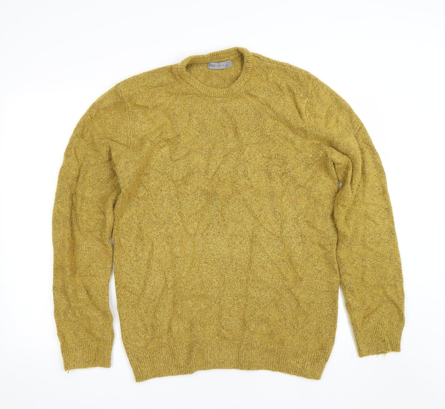 Womens UK Size 2XL M&S Yellow Pullover Jumper