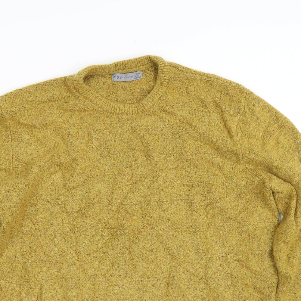 Womens UK Size 2XL M&S Yellow Pullover Jumper