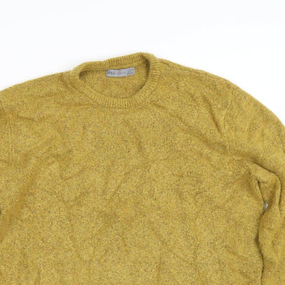 Womens UK Size 2XL M&S Yellow Pullover Jumper