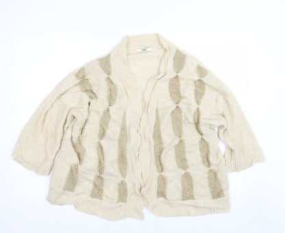 Womens UK Size L Oasis Beige Cardigan Jumper