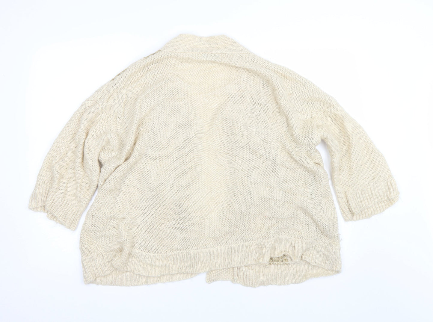 Womens UK Size L Oasis Beige Cardigan Jumper