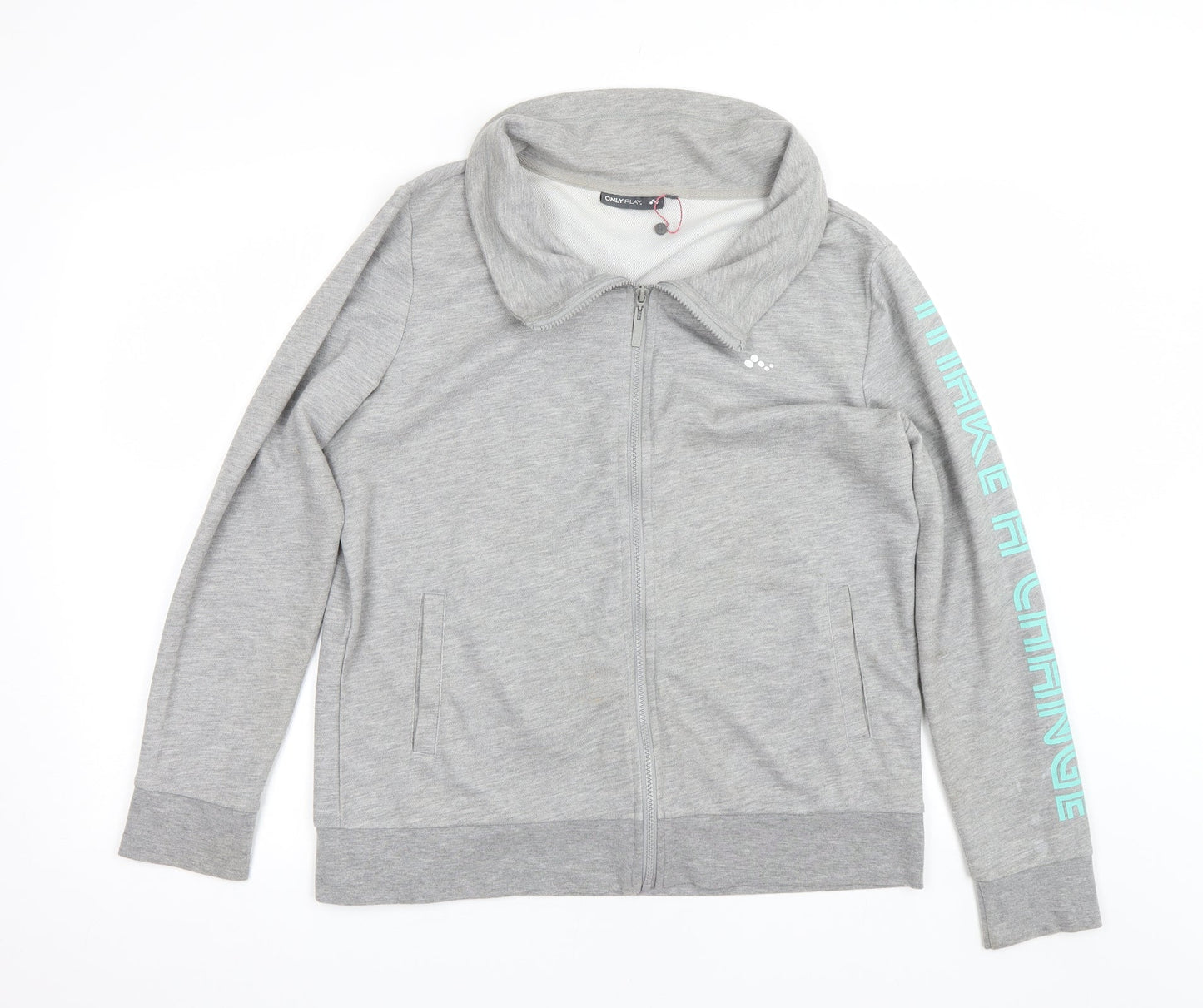 Only play Mens Grey   Full Zip Sweatshirt Size XL