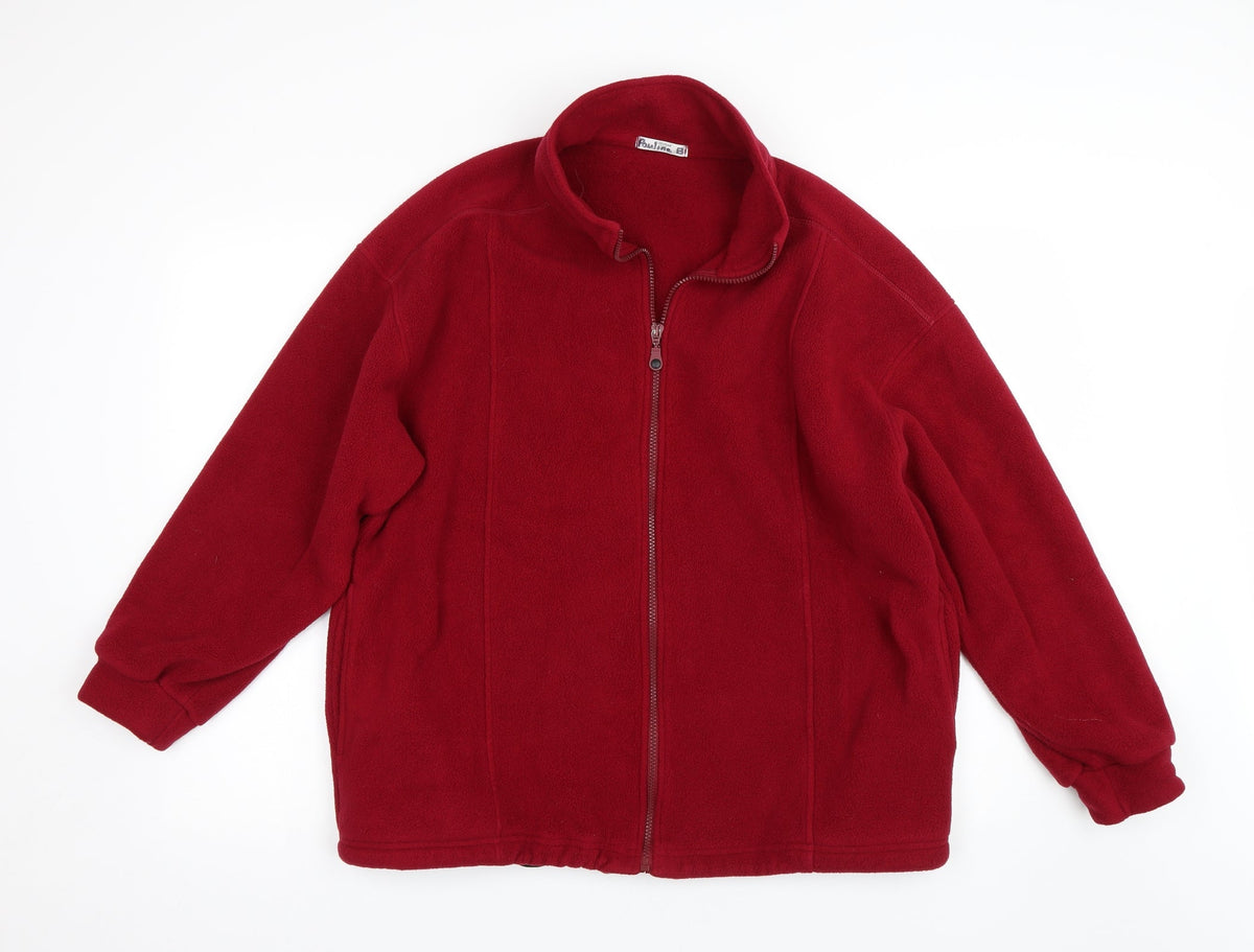 St Michael Womens Red Full Zip Sweatshirt Size 14