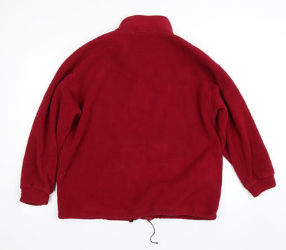 St Michael Womens Red Full Zip Sweatshirt Size 14