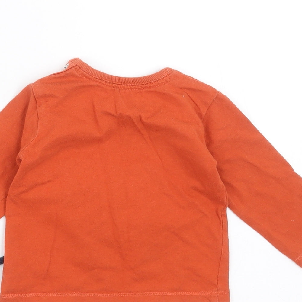 George Baby Orange   Basic T-Shirt Size 3-6 Months  - lion