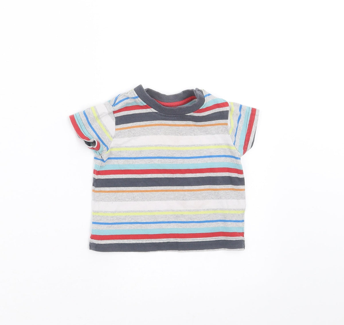 Nutmeg Baby Multicoloured Striped  Basic T-Shirt Size 3-6 Months