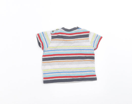 Nutmeg Baby Multicoloured Striped  Basic T-Shirt Size 3-6 Months