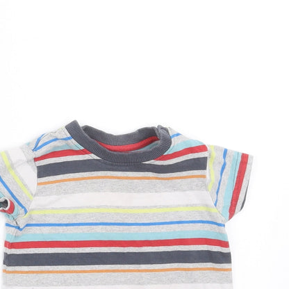 Nutmeg Baby Multicoloured Striped  Basic T-Shirt Size 3-6 Months