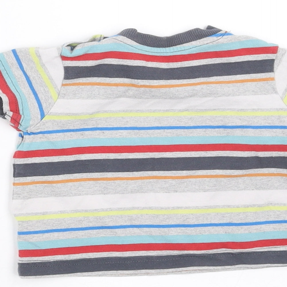 Nutmeg Baby Multicoloured Striped  Basic T-Shirt Size 3-6 Months