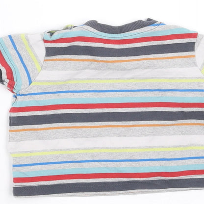 Nutmeg Baby Multicoloured Striped  Basic T-Shirt Size 3-6 Months