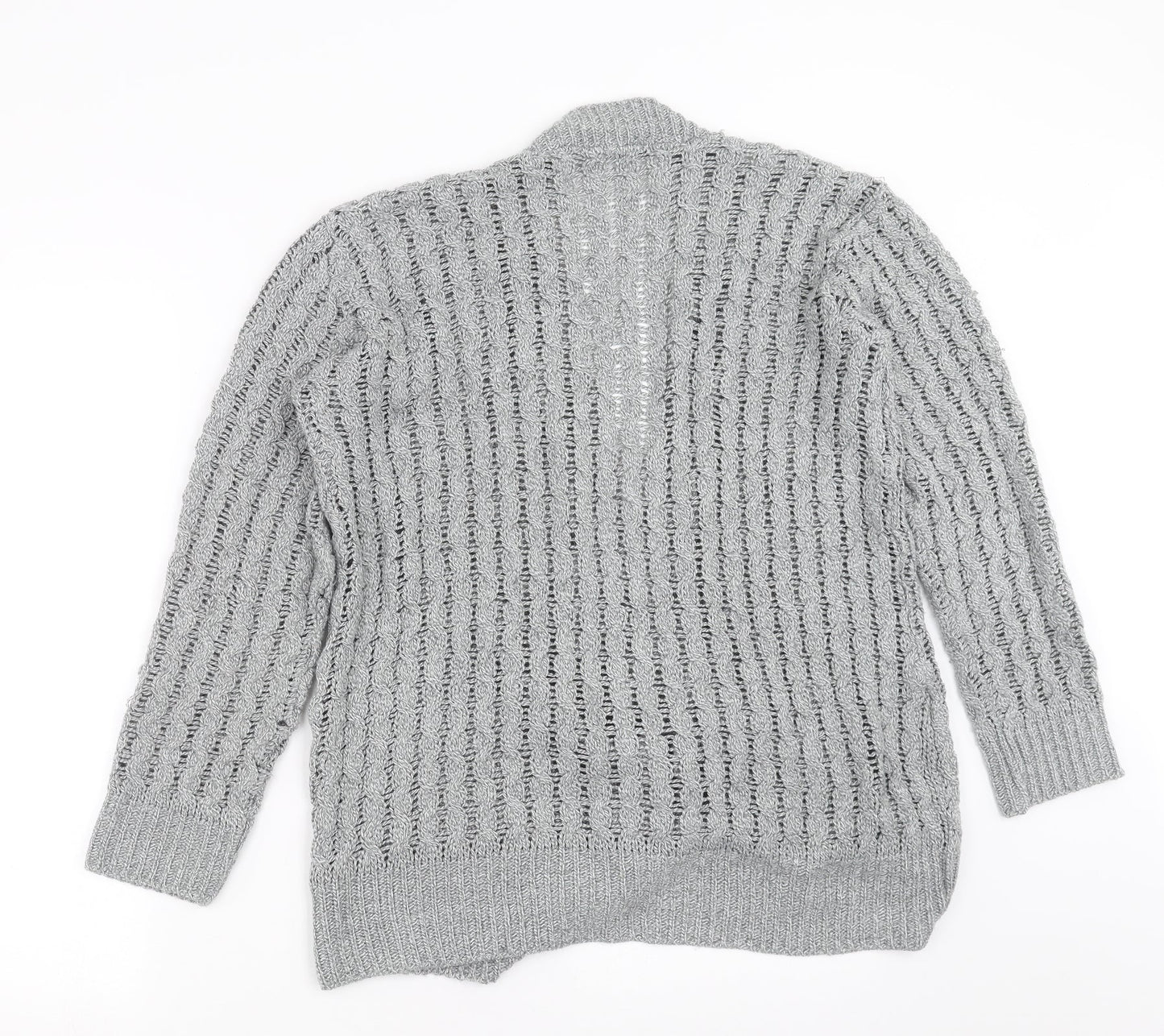 Boohoo Womens Grey  Knit Cardigan Jumper Size M