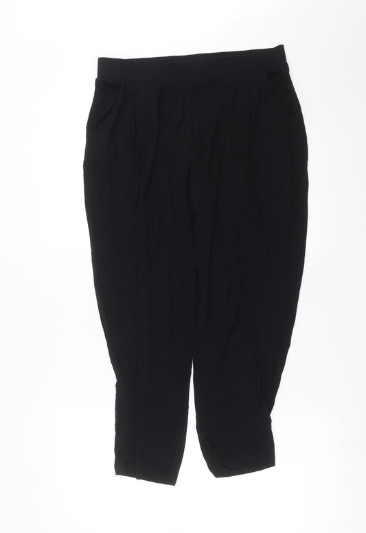 Womens UK Size 12 Marks and Spencer Regular Fit  Black Trousers