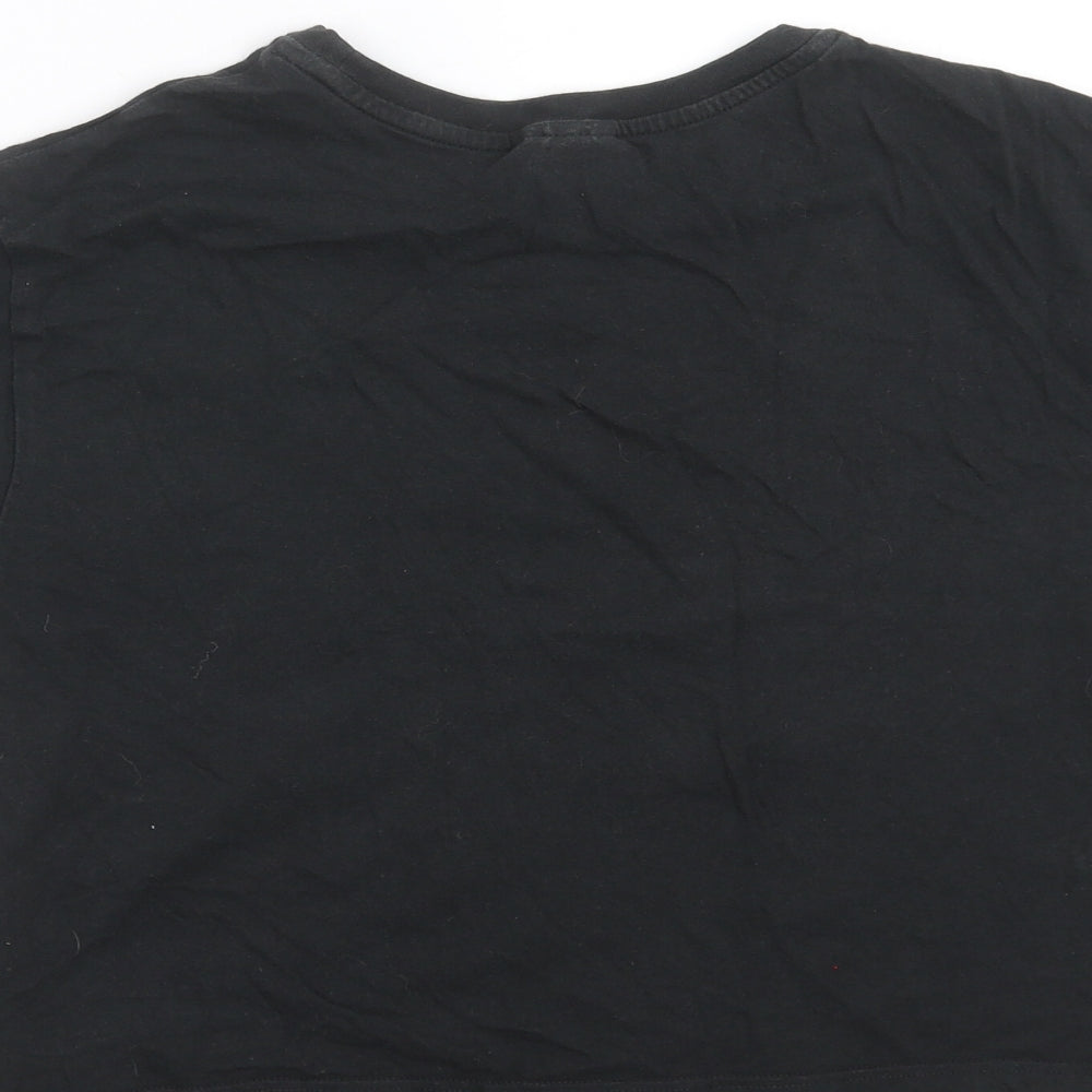 Womens UK Size 8 Topshop Black Basic T-Shirt