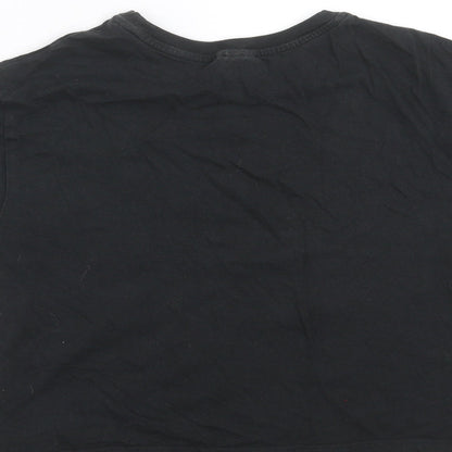 Womens UK Size 8 Topshop Black Basic T-Shirt