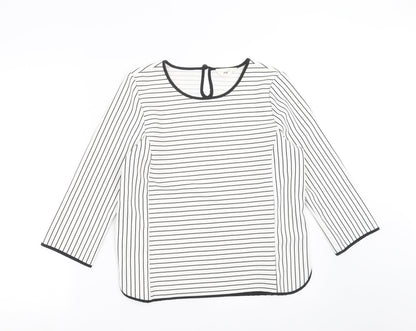 Womens UK Size S VERO MODA White Basic Blouse
