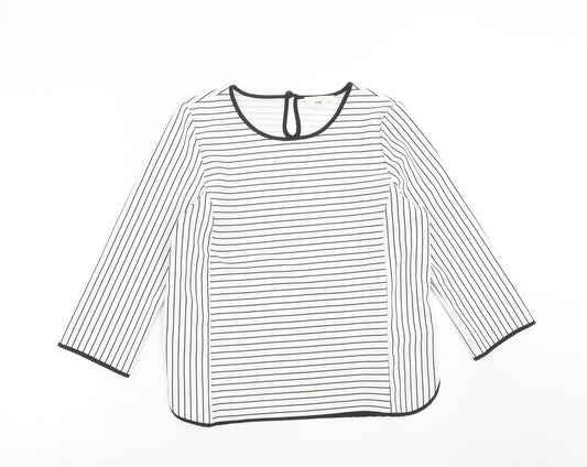 Womens UK Size S VERO MODA White Basic Blouse