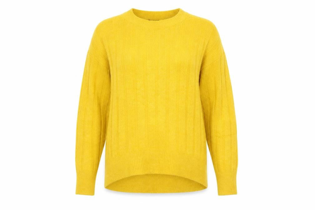 Womens UK Size 8 F&F Yellow Pullover Jumper