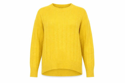 Womens UK Size 8 F&F Yellow Pullover Jumper