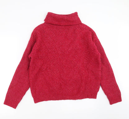 Yessica Womens Pink  Knit Pullover Jumper Size S