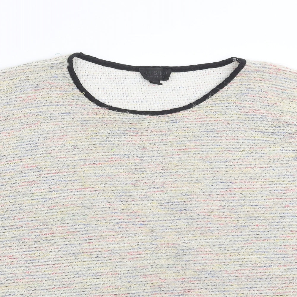 Womens UK Size 12 Topshop Beige Pullover Jumper