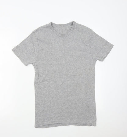 Womens UK Size L TU Grey Basic T-Shirt