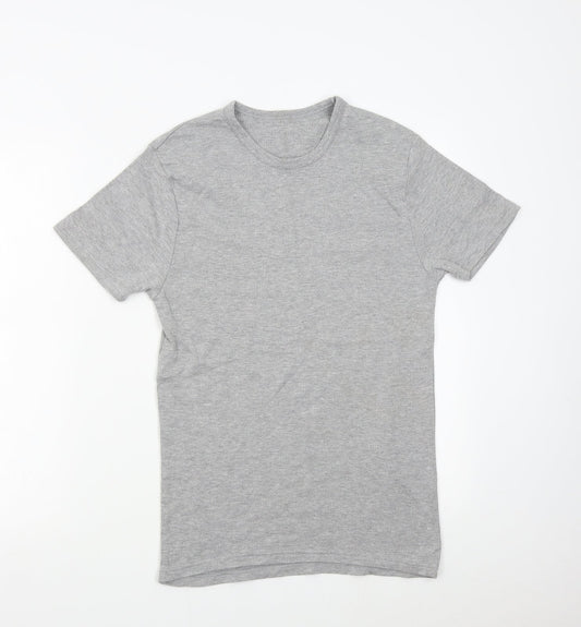 Womens UK Size L TU Grey Basic T-Shirt