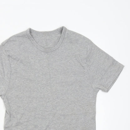 Womens UK Size L TU Grey Basic T-Shirt