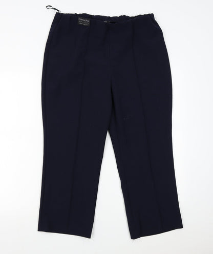 Classic Womens Blue   Trousers  Size 14 L24 in - Comfort Plus