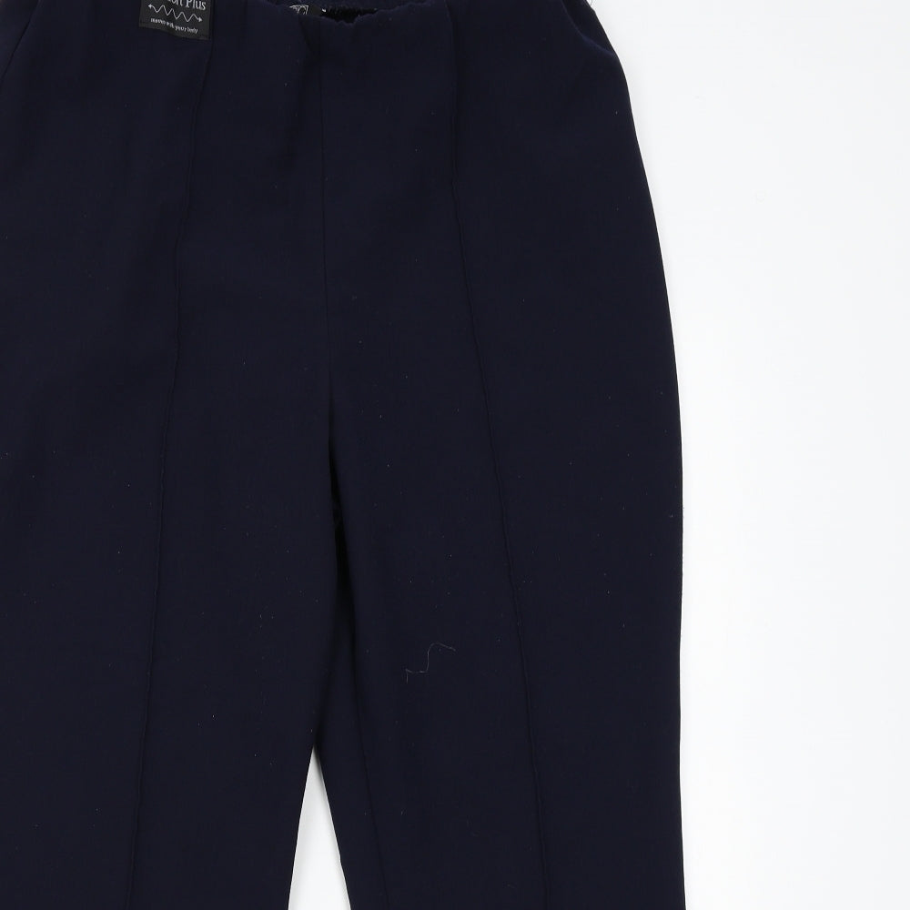 Classic Womens Blue   Trousers  Size 14 L24 in - Comfort Plus
