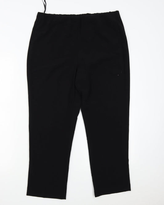 Womens UK Size 14 Isle Regular Fit  Black Trousers