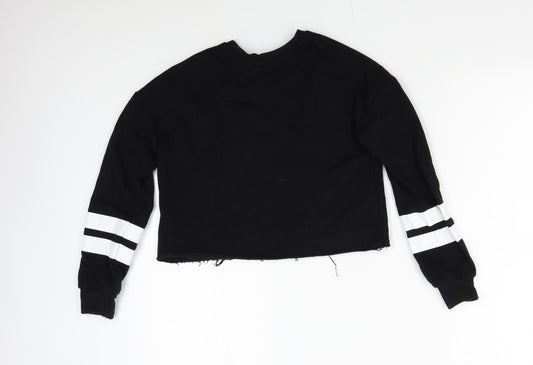 Primark Girls Black   Pullover Sweatshirt Size 10-11 Years  - Unicorn NY Brooklyn