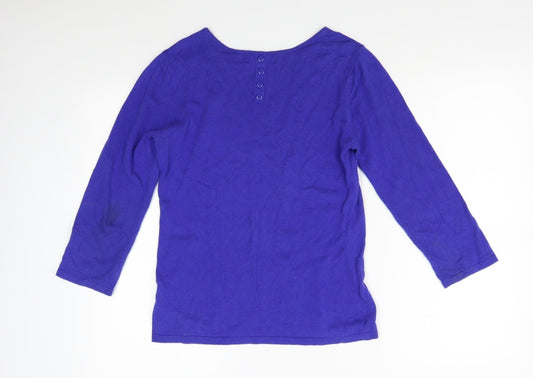 NEXT Womens Blue  Knit Pullover Jumper