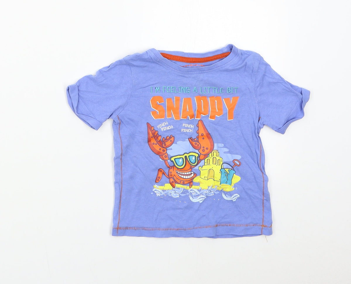 Pep&Co Boys Blue   Basic T-Shirt Size 12-18 Months