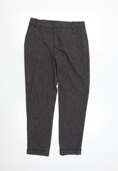 Womens UK Size S Zara Regular Fit  Grey Trousers