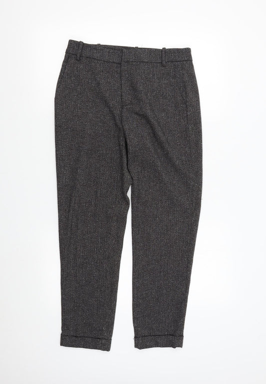 Womens UK Size S Zara Regular Fit  Grey Trousers