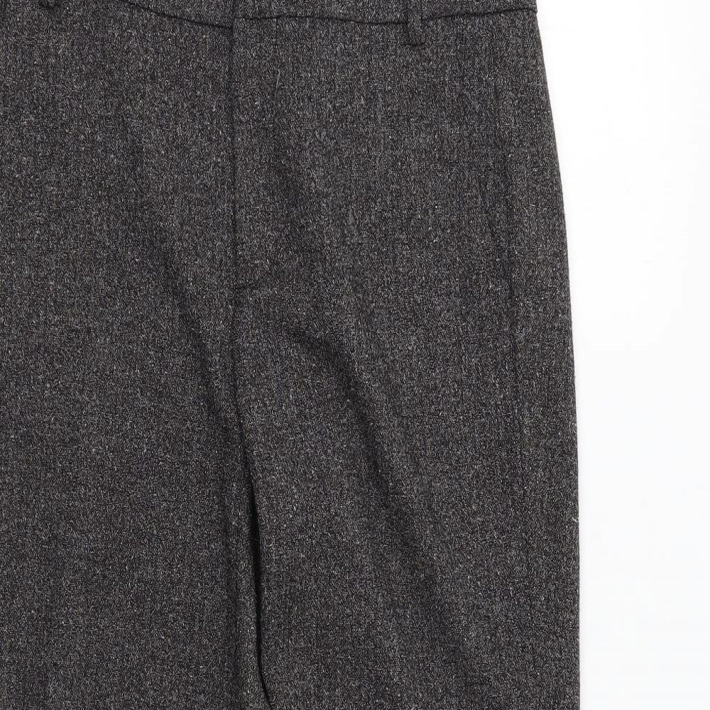 Womens UK Size S Zara Regular Fit  Grey Trousers