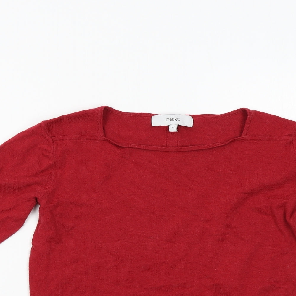 Womens UK Size 6 NEXT Red Pullover Jumper